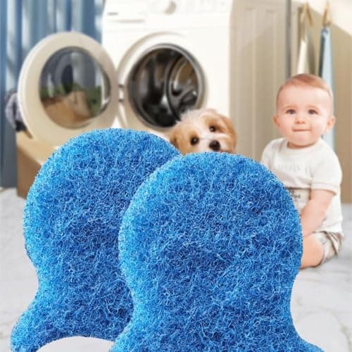 Reusable Pet Hair Remover for Laundry Set of 6, Effective Cat & Dog Hair Remover for Washer & Dryer, Lint and Fur Catcher for Washing Machine, for Clothes, Bedding, All Fabrics (Blue（8pcs）) — view 2