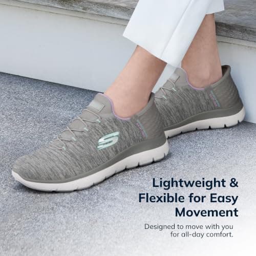 Skechers Women's Summits Sneaker, Grey Mint, 8 — view 4