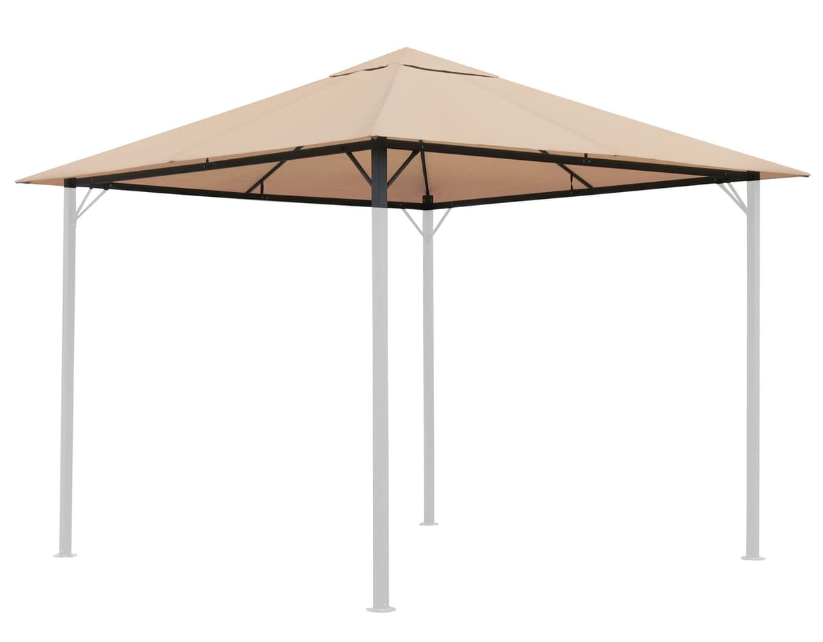 QUICK STAR Techo de Repuesto para Gazebo de jardín 3x3m Beige