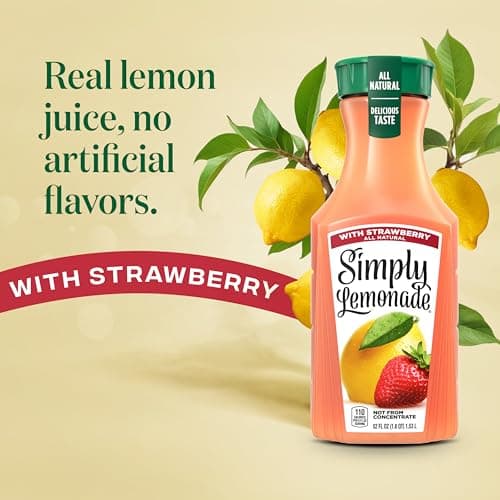 Simply Lemonade with Strawberry, 52 Fl Oz Bottle — view 5