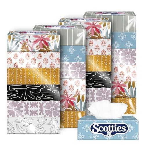 Scotties Original Everyday Care Facial Tissue, Hypoallergenic and Dermatologist Tested, 24 Boxes, 126 Tissues per Box