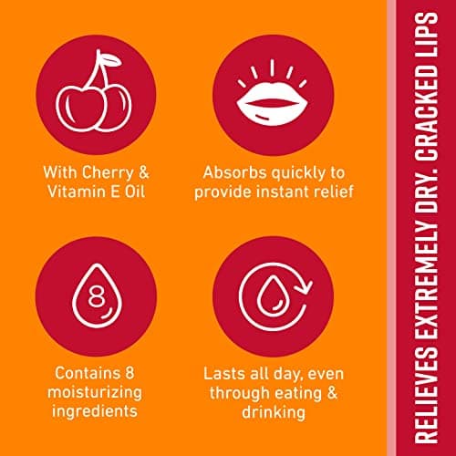 O'Keeffe's Lip Repair Chapstick Stick, Cherry & Vitamin E Oil Lip Balm for Dry Cracked Lips, Guaranteed Relief & All-Day Moisture in 1 Use, Lip Chap, 8 Moisturizing Ingredients, 1 Pack — view 2
