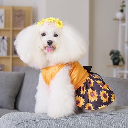 CuteBone Dog Mesh Dress Puppy Sundress Pet Outfit Summer Fashion for Small Dogs Girl Cat Clothes — view 3