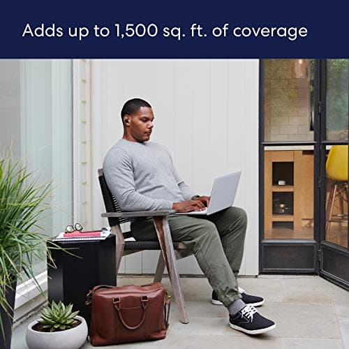 Amazon eero 6 mesh wifi add-on extender - Add up to 1,500 sq. ft. of Wi-Fi 6 coverage. Required eero mesh wifi system not included — view 2