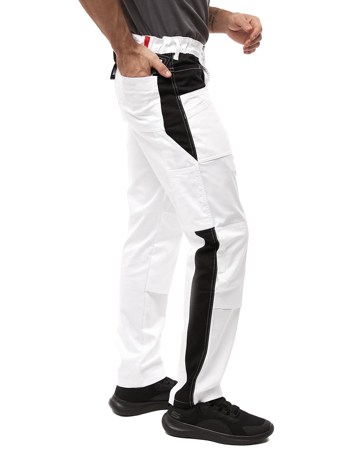 strongAnt Pantalones de Trabajo de Carga elástica con Rodilleras, Bolsillos y Cremallera para Hombre — view 5