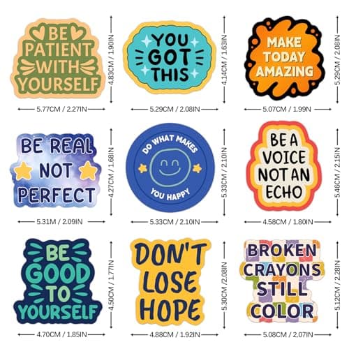 SigyoJeom 300PCS Motivational Stickers, Waterproof Inspirational Vinyl Stickers, Positive Affirmation & Encouraging Quote Decals for Laptops Water Bottles Vision Board Supplies