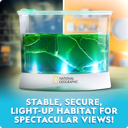 National Geographic Ant Habitat Kit - Light-Up Ant Terrarium with Built-in Magnifiers, Tunnel Starter Tool & More, Ant Activities for Kids, Ant Home, Ant Colony, Ant Habitat, Ant House for Kids — view 2