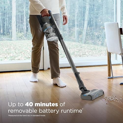 Shark PowerPro Reveal Plus Cordless Vacuum, FloorDetect & Dirt-Reveal Technology, HEPA Filter, Carpet & Hard Floor, Rechargeable, Charcoal, IZ376H — view 5