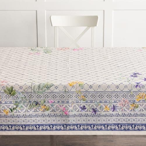 Maison d' Hermine Table Cloth Rectangle Table 100% Cotton 60 x 120 Inches Tablecloth Reusable Decorative for Dining Kitchen Room Farmhouse Party Home Hotel Restaurant Spring Summer - Faience — view 7