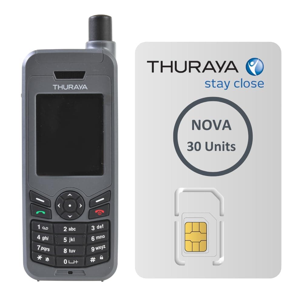 Teléfono satelital Thuraya XT-Lite + SIM Prepagada Nova con 60 Unidades | Validez de 365 días | Cobertura de Voz y SMS para comunicaciones remotas y de Emergencia — view 2