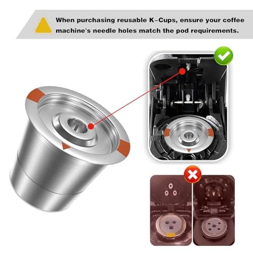 FAQQMCVY Reusable K Cups Coffee Pods for Keurig: Full Stainless Steel Refillable K Cups Coffee Filter Compatible 1.0 and 2.0 Coffee Makers-brewers (2Pack) — view 2