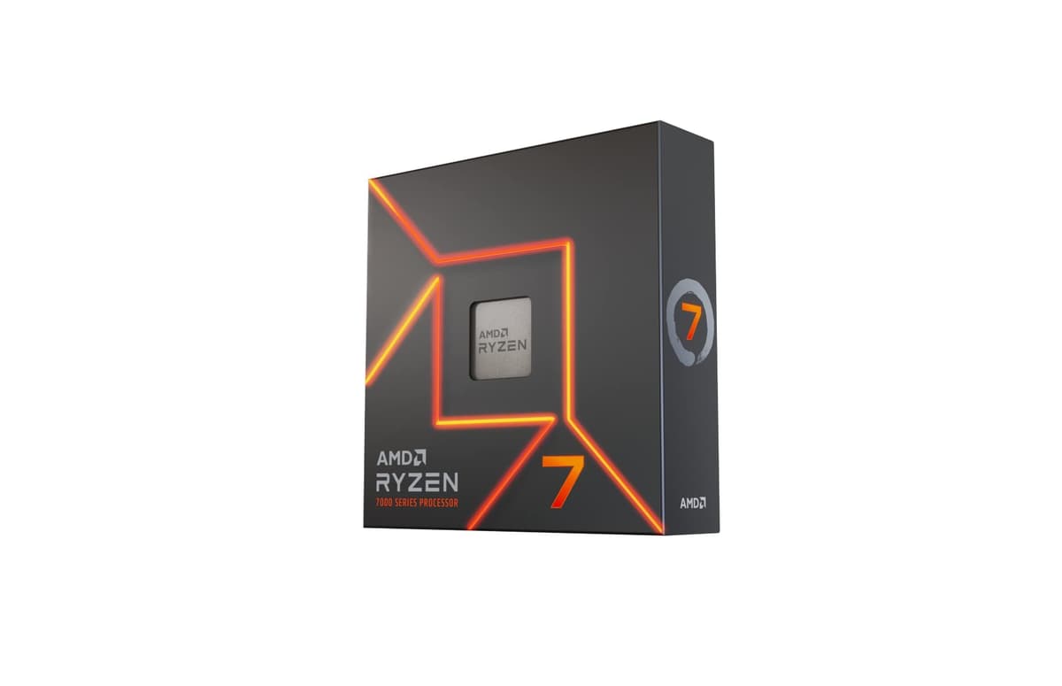 AMD Ryzensets 7 7700X Processor (integrated Radeon Graphics, 8 cores/16 threads, 105W DTP, AM5 Socket, 40MB cache, up to 5.4 GHz max boost, no cooler) — view 2