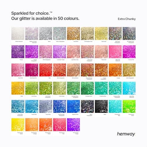 Hemway Biodegradable Glitter White Iridescent 100g, Extra Chunky — view 4