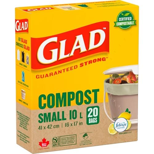 Glad Certified Compostable Bags - Small 10 Litres - Lemon scent 20 Compost Bags — view 4