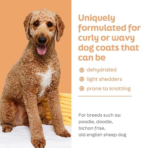True Coat Curly or Wavy Dog Shampoo, 5 in 1 Detangles & Conditions with Oat Milk, Coconut Oil & Shea Butter, 16 oz — view 2