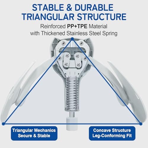 Pelvic Floor Exercise Devices 77 lb Adjustable Kegel Inner Thigh Exerciser and Hip Trainer Workout Equipment for Home Postpartum Recovery Women Men, with Band, Grey — view 5
