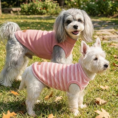 3Pack Dog Shirts Lightweight Waffle Dog Shirt for Small Dogs Sleeveless Dog Shirt for Small Medium Boy Girl Dogs Cozy & Breathable Pet Vest — view 5