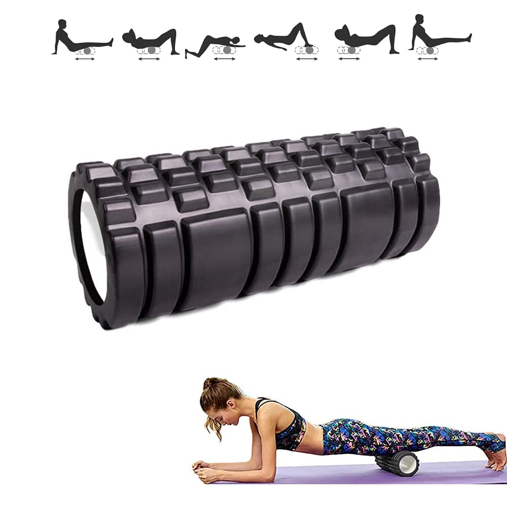MAGIC SELECT Rodillo de masaje muscular. Fitness Rodillo de espuma. Eva Foam Roller. Aliviar el dolor, entrenar los músculos, masaje de espalda, piernas. 33 x 14 cm