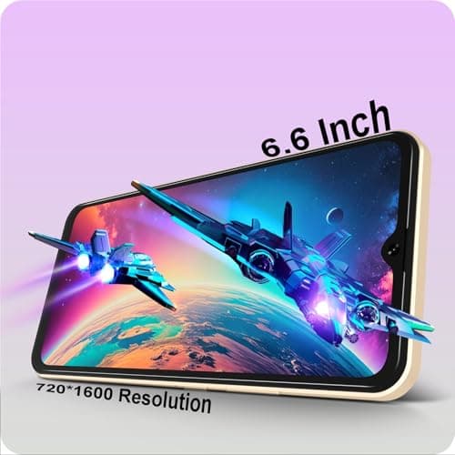 Zolykool A3 4G Unlocked Android Phones 6.6” HD+ Display Android 12 Smart Phone Octa-Core 6(3+3)+16GB/256 TF Dual SIM Unlocked Cell Phone 13MP Smartphones Unlocked Face ID Cheap (Gold) — view 3