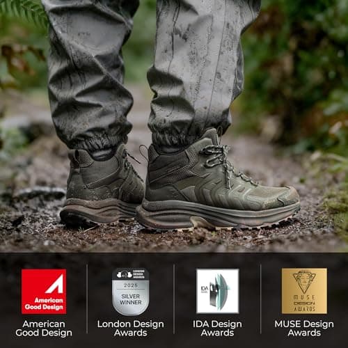 NORTIV 8 Men's Waterproof PRO Hiking Boots Lightweight Outdoor Trekking Camping Climbing Shoes for Everyday Wear Armadillo FieldLite,Size 9.5,Army Green,SNHB26001M — view 3