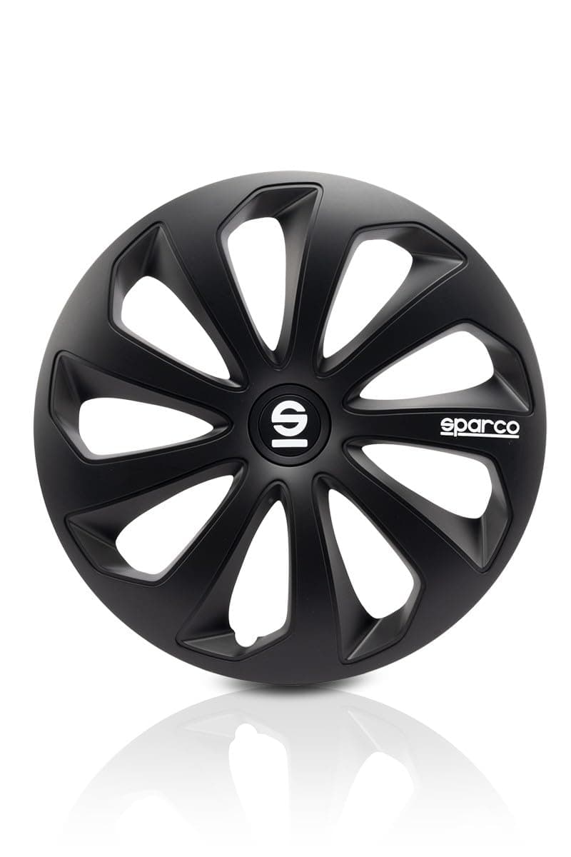 Sparco SPC1491BKSV Tapacubos Lazio, Negro/Plata, Set de 4, 14 pulgadas — view 17