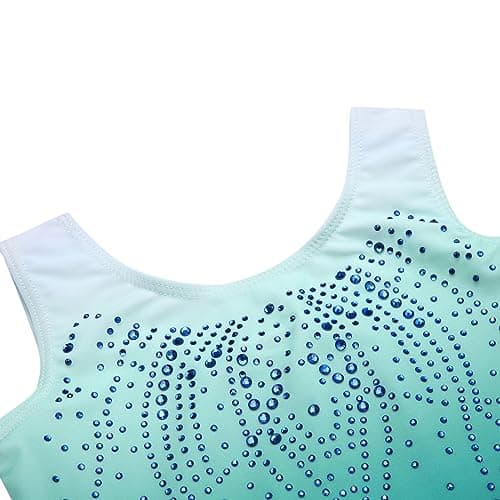 Zaclotre Kid Girls Gymnastic Leotard Sparkly Shiny Diamond Ballet Dance One Piece Outfit — view 2