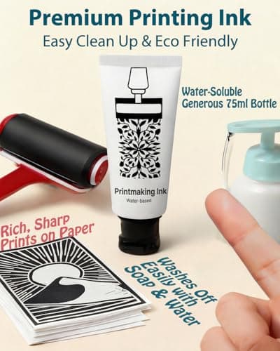 EasyTime Linocut Kit Block Printing: Complete Beginner Set Ready to Use — view 5