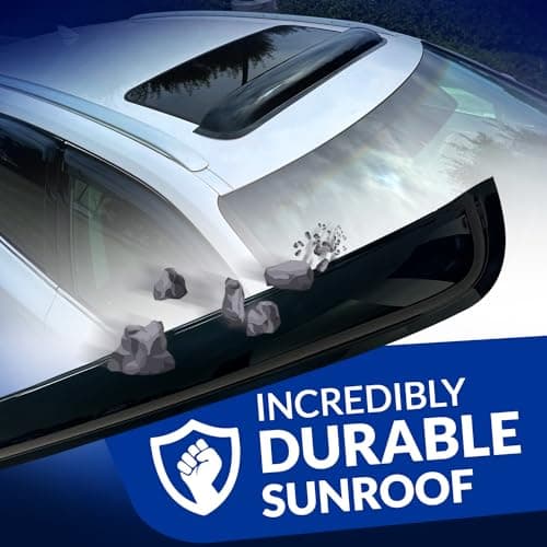 Car Rain Guard & Sunroof | Outside Mount Window Visor Side Deflectors | Waterproof Sunroof Cover Rain Shields Compatible with 2004-2008 Acura TSX | 5 Pcs Set, WSV-556, Dark Smoke — view 5