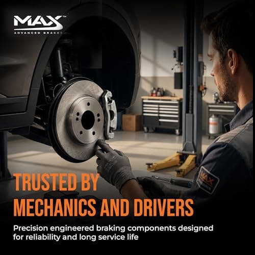MAX Advanced Brakes Brake Kit for 2013 to 2018 Hyundai Santa Fe Sport & 2014 to 2020 Kia Sorento,Brake and Rotor Kit Front and Rear, Carbon Ceramic, Rotors and Pads — view 7