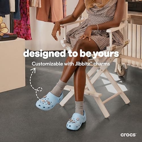 Crocs Unisex-Adult Classic Clog, Clogs for Women and Men, Blue Frost, 9 Women/7 Men — view 4