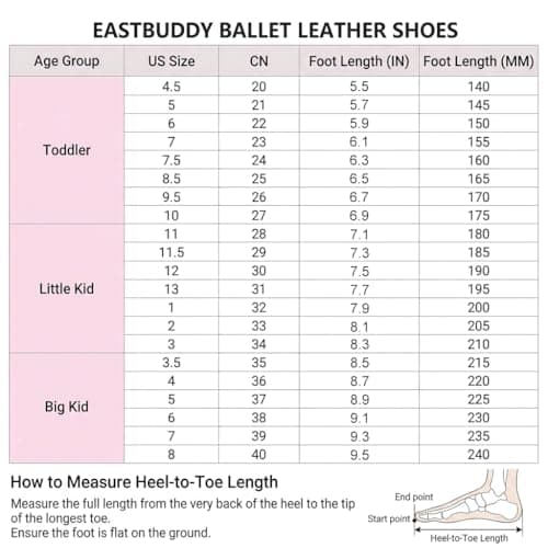 EASTBUDDY Ballet Shoes Leather Ballet Flats Full Sole Dance Slippers for Girls Toddlers Pink 10 Toddler — view 6