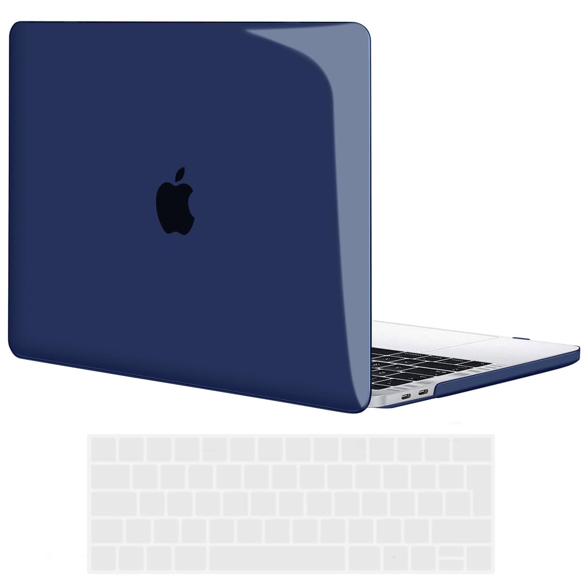 TECOOL Case compatible with MacBook Air M1 & MacBook Air 13 inch Retina 2020 2019 2018 (A2337 A2179 A1932), Plastic Snap On Hard Shell Cover & UK EU Keyboard Protector, Crystal Clear (Glossy) — view 19