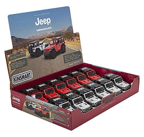 KiNSMART - Jeep Wrangler Rubicon Off Road 4x4 5 inch 1:34 Scale Die Cast Model Replica Toy Car (Rescue Fire) — view 3