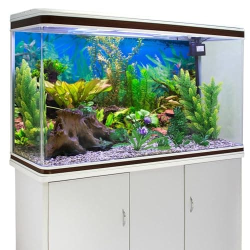 AWERT 24x12 inches Aquarium Background Aquatic Plant River Bed & Lake Fish Tank Background Vinyl — view 2
