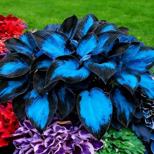 Mixrug Mix Hosta Seeds for Planting, 280+pcs Rare Perennial Hosta Flower Seeds Plants, Non-GMO Heirloom Long Blooming Shaded Entry Pathway Flowers for Garden Outdoors