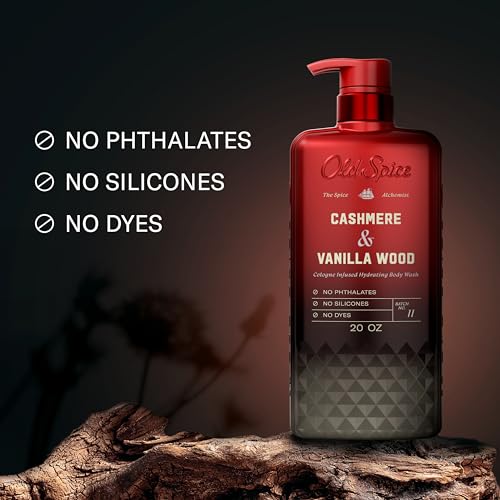 Old Spice Body Wash for Men, The Spice Alchemist Collection, 24/7 Cologne Infused Hydration, No Trade Off Formula, Free of Phthalates Silicones & Dyes, Cashmere + Vanilla Wood Scent, 20 oz — view 2