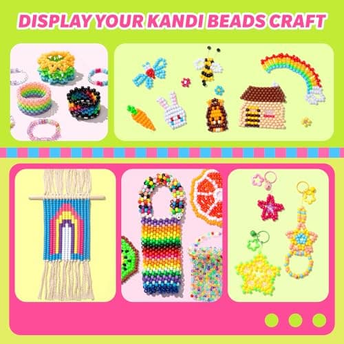 Simetufy 3600Pcs Pony Beads Bulk, 24 Assorted Colors Rainbow Plastic Beads for Hair Braiding Friendship Bracelets DIY Crafting Kandi Jewelry Making (2.06lb) — view 10