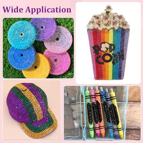 22000Pcs Resin Rhinestones for Bedazzling with Tweezers, Multicolor 2/3/4mm Rhinestones for Crafting with 3Pcs 10ml B7000 Jewelry Glue for DIY Crafts Clothing Tumblers Shoes Fabric Nail Art — view 5
