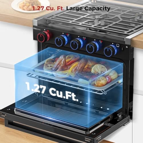 CAMPLUX RV Propane Oven Stove Combo 17-Inch with Flame Failure Protection — view 3
