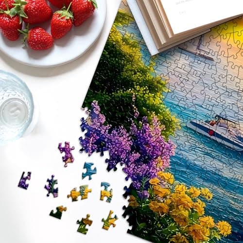 Zariocy Extra Large Coastal Sunset 1000 Piece Jigsaw Puzzle for Adults- Challenging Irregular Shapes, No-Dust Puzzle Board, Family Time, Ideal Gift for Puzzle Lovers, Finished Size 80 x 41 cm — view 3