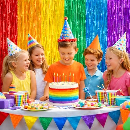 OHOME Back to School Decorations - Rainbow Streamers Backdrop Banner - Last Day of School Decorations for Classroom Decor | Rainbow Party Decorations for Cinco De Mayo Engagement Pride Fiesta Birthday — view 5