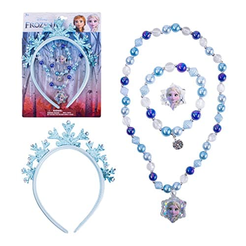 LUV HER Frozen Princess Dress Up Accessory Set - 3 Pcs Jewelry Set - Blue Princess Elsa Tiara, Bracelet - Elsa Necklace - Birthday, Holiday Gifts For Girls - Toys Dress Up Kit - Ages 3+ — view 5