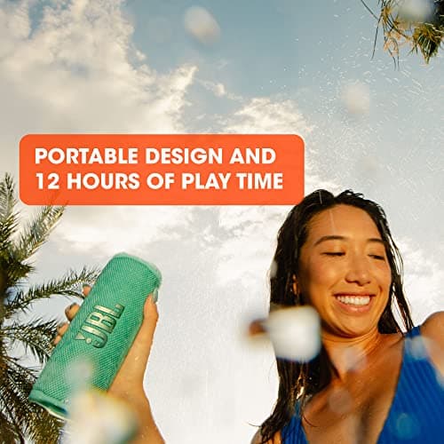 JBL Flip 6 - Portable Bluetooth Speaker, powerful sound and deep bass, IPX7 waterproof, 12 hours of playtime, JBL PartyBoost for multiple speaker pairing for home, outdoor and travel (Black) — view 4