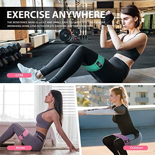 CFX Resistance Bands 3 Sets, Premium Exercise Loops with Non-Slip Design for Hips & Glutes, 3 Resistance Level Workout Booty Bands for Women and Men — view 8
