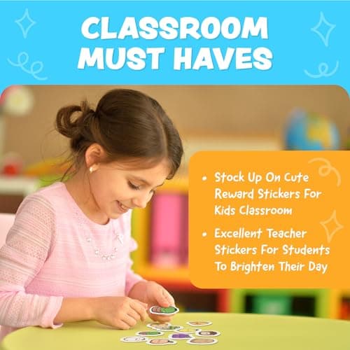 Cute Stickers for Kids Classroom Decor - 108pc Kawaii Water Bottle Stickers for Teens - Waterproof Vinyl Teacher Reward Stickers for Water Bottles, Scrapbook, Laptops - Back to School Supplies — view 7