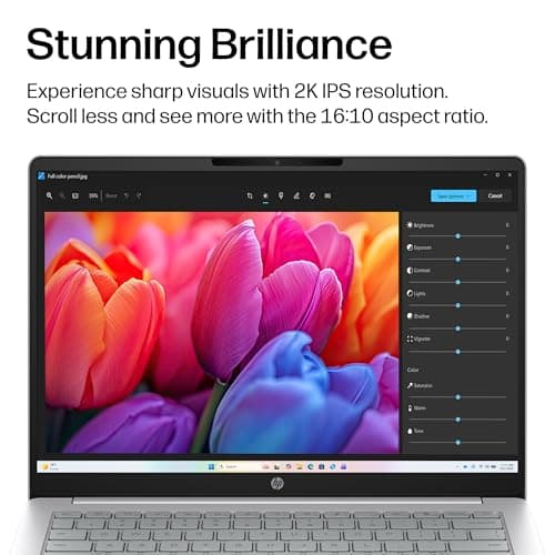 HP OmniBook 3 14 inch Next Gen AI PC, 2K Display, Snapdragon X X1-26-100, 16 GB RAM, 512 GB SSD, Qualcomm Adreno GPU, Windows 11 Home, Glacier Silver, 14-hz0099nr — view 3