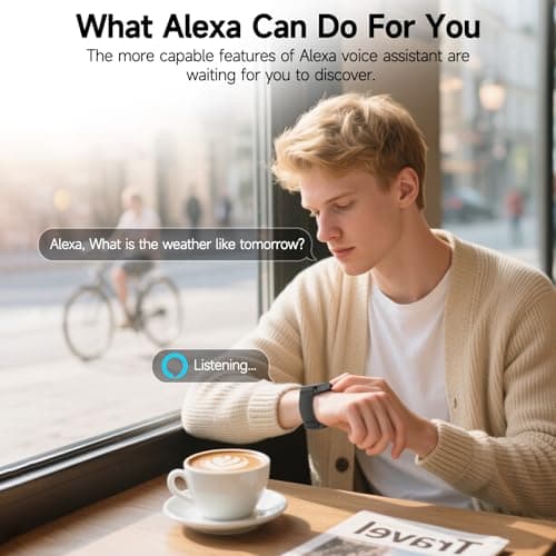 Smart Watch for Men Women (Answer/Make Call), Alexa Smartwatch Compatible with Android iOS, Fitness Tracker with Heart Rate SpO2 Sleep Monitor, 1.8'' HD DIY Dial Waterproof Watch with Bluetooth Call — view 2