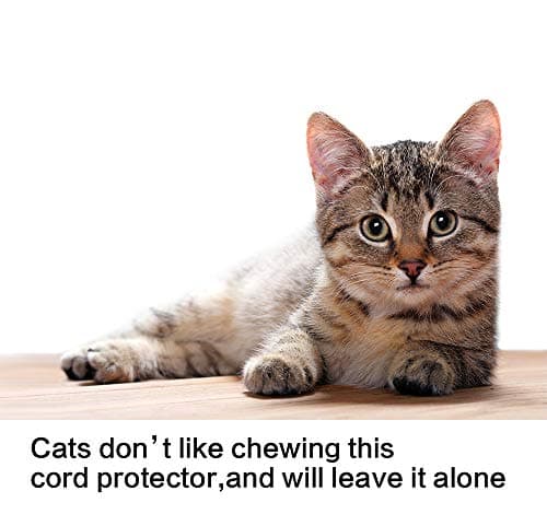 Alex Tech 10ft - 1/2 inch Cord Protector Wire Loom Tubing Cable Sleeve Split Sleeving For USB Cable Power Cord Audio Video Cable – Protect Cat From Chewing - Black — view 4