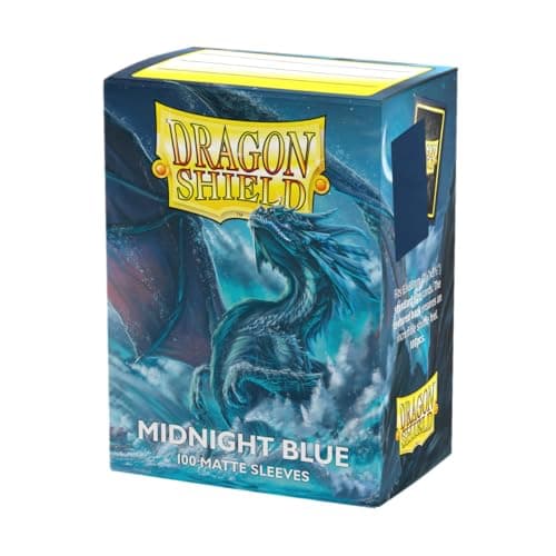 Dragon Shield | Standard Size Card Matte Sleeves | 100 CT - Smooth & Tough Premium TCG Sleeves | Compatible with Pokemon, Flesh & Blood, One Piece & Magic the Gathering | Midnight Blue