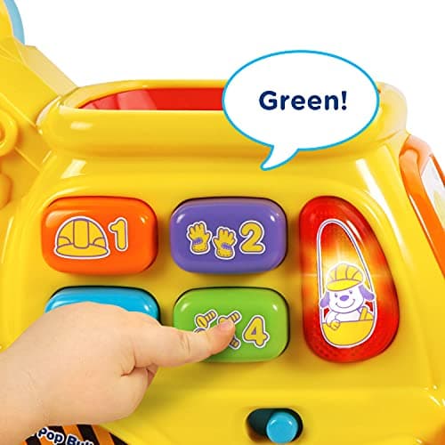 VTech Pop-a-Balls Push and Pop Bulldozer, Yellow — view 3
